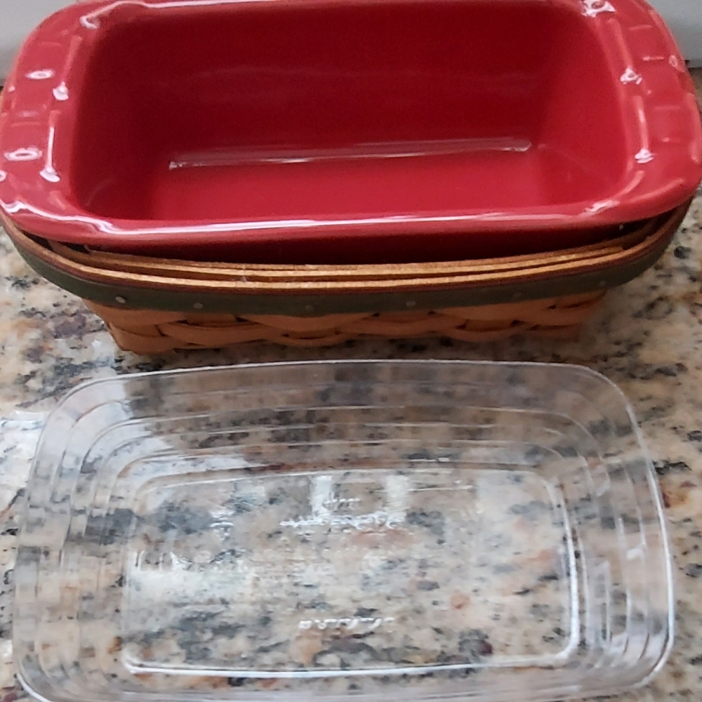 Longaberger Small Loaf Pottery w/Serving Basket